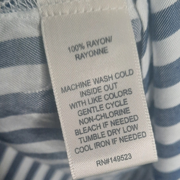 NWT ALEXANDER JORDAN Blue & White Striped Buttoned Down Shirt PLUS SIZE 1X - Picture 8 of 9